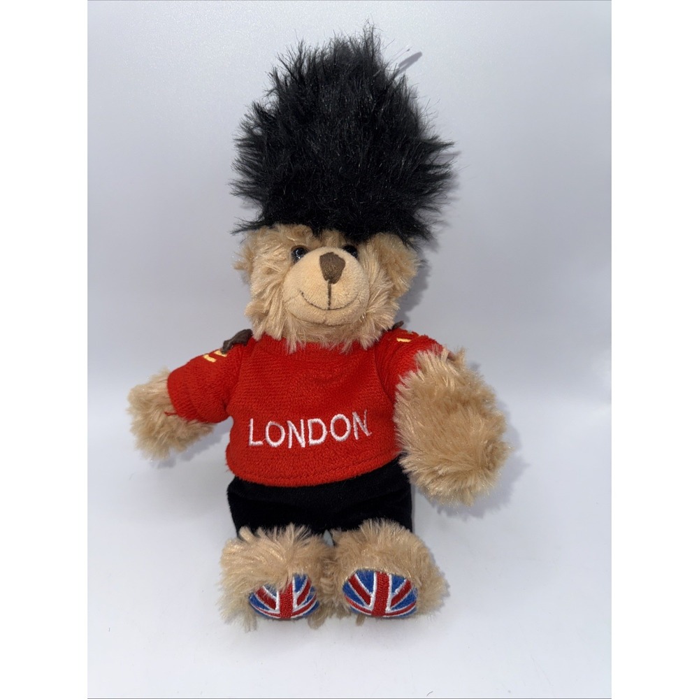 Vintage UK LONDON ENGLAND ROYAL GUARD TEDDY BEAR 10" Plush Stuffed Animal Toy
